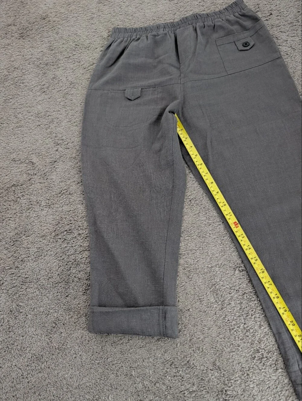 Grey Linen Pants Size M